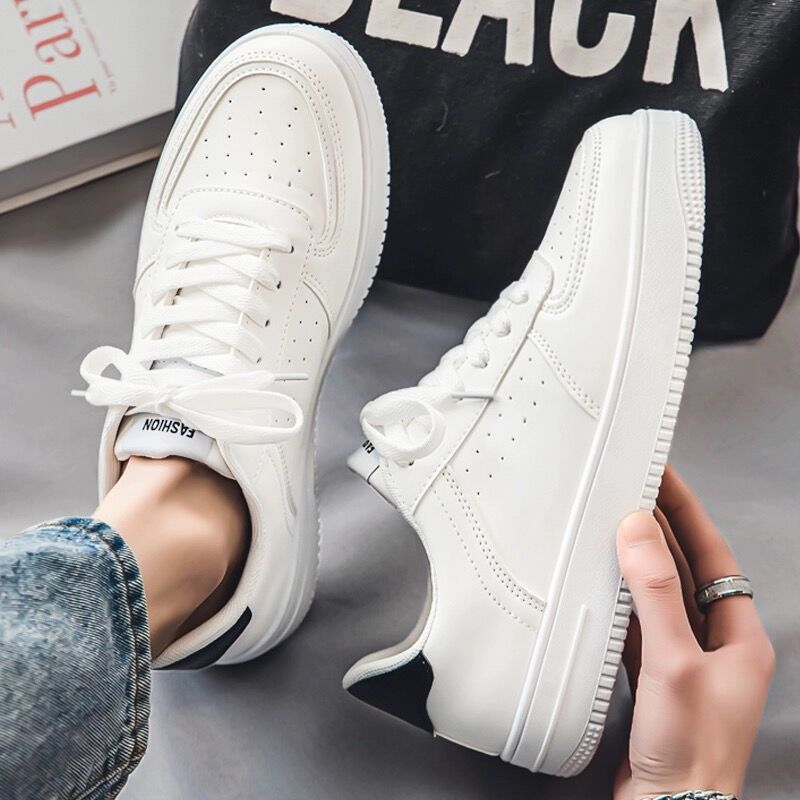 Spring Men's Breathable Couple's White Shoes Korean Style Trendy Versatile Thick-Soled Sports Casual Sneakers Trendy Shoes