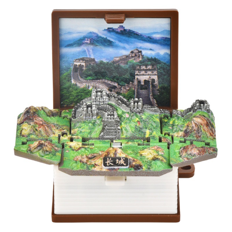 Wanli Great Wall 3D three-dimensional pop-up book folding book keychain schoolbag pendant children's creative toy gift wholesale