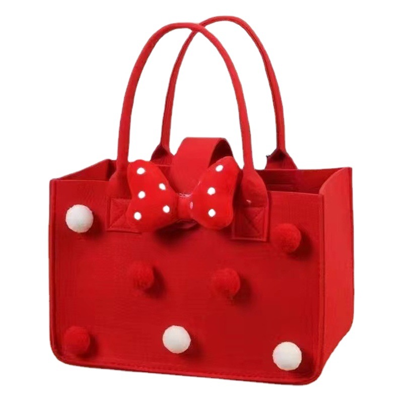 New Cartoon Felt Bag Little Red Riding Book Same Style Custom Cute Mommy Portable Shopping Bag Baby Accompanying Gift Bag