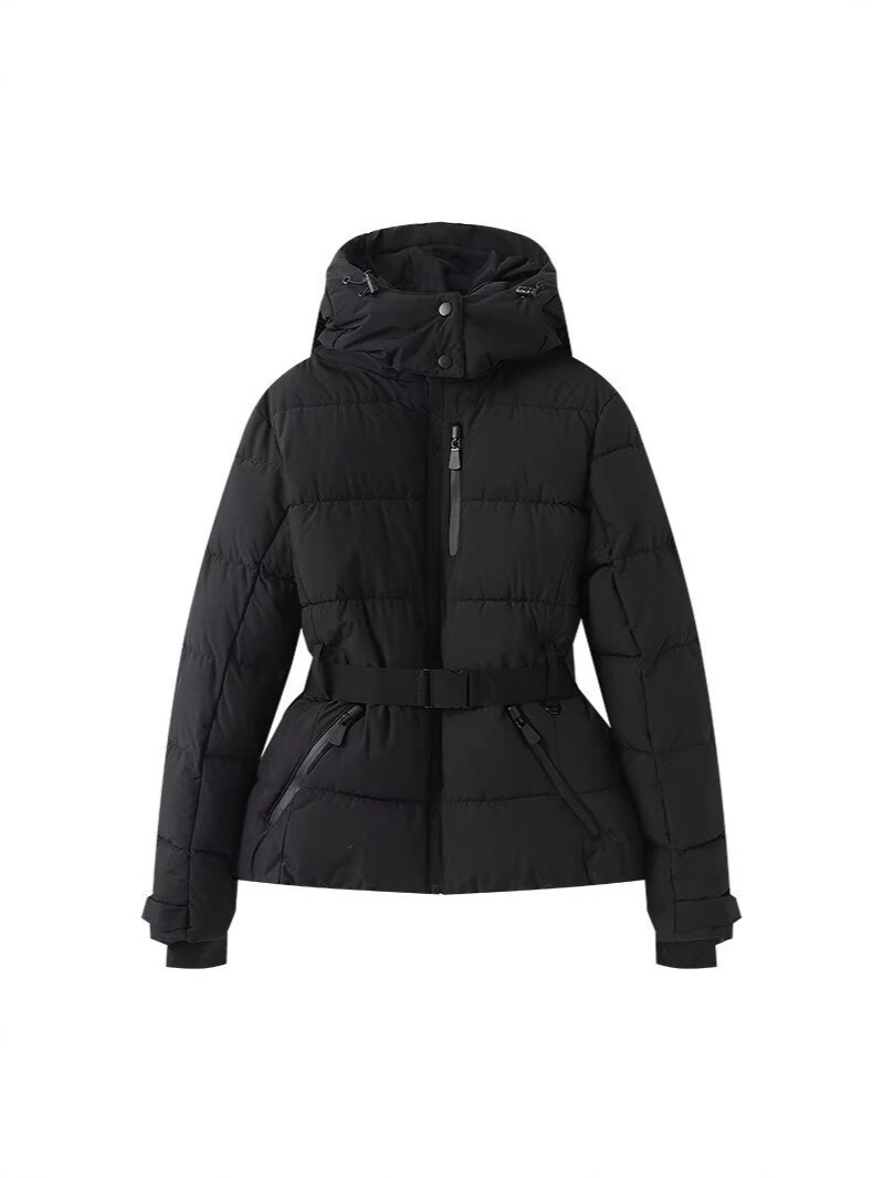 Picture of Cross-Border Aliexpress Hot-Selling Fashionable Ski Series Waist Hooded Versatile down Cotton Jacket for Women