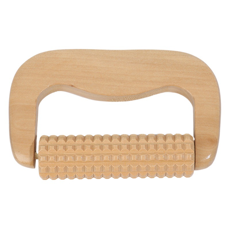 Household Beech hand-held roller massager leg muscle relaxation wooden massage stick foot meridian dredging equipment