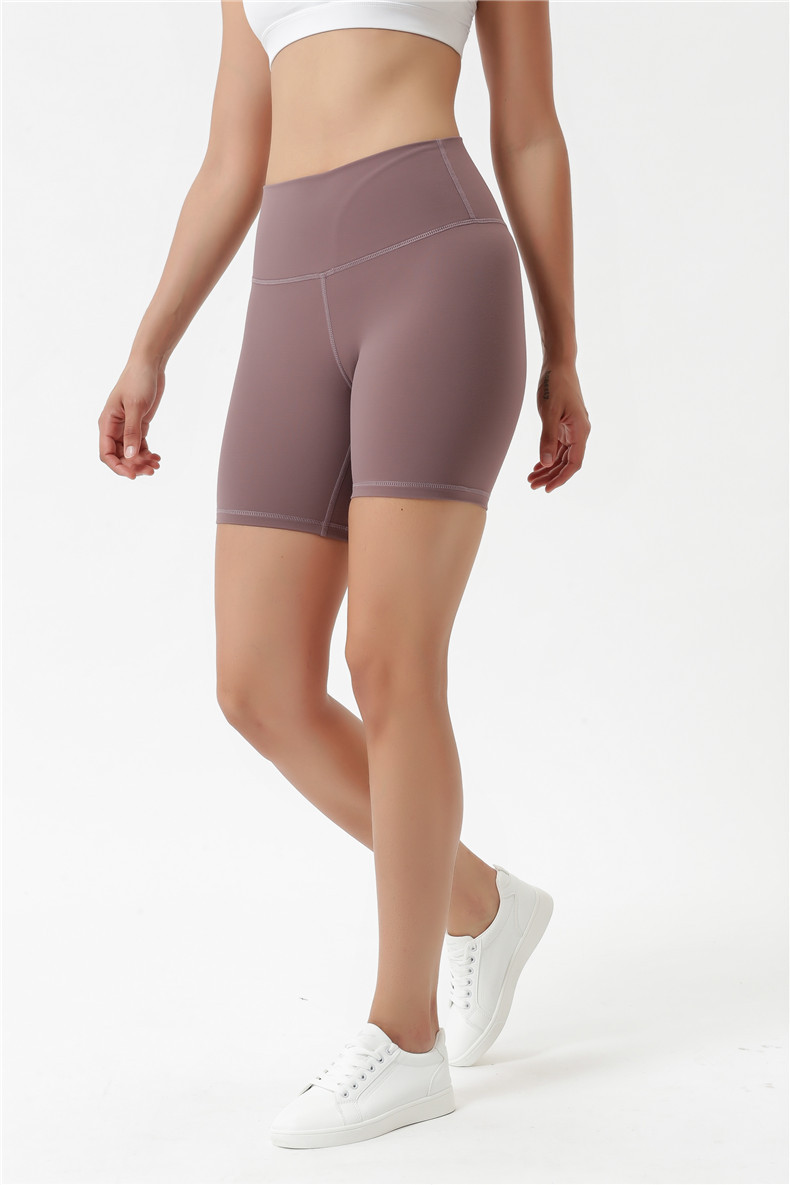 Picture of A generation of new sports yoga shorts women's double-sided sanding nude running shorts high waist hip shorts