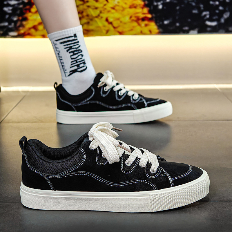 Dou Chuan Spring Summer New Niche Low Breathable Canvas Shoes Men's Shoes Angora Red Couple Casual Shoes Men