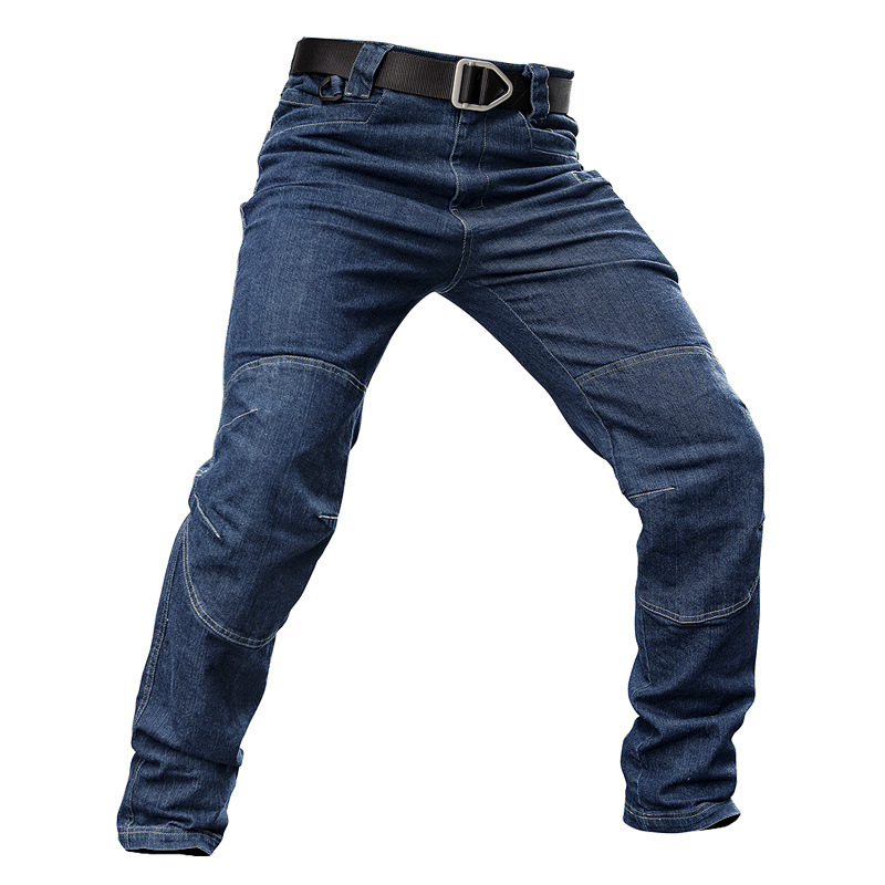 Picture of Archon Outdoor Tactical Pants Men's Loose Straight Multi-Pocket City Army Fan Special Service Pants Stretch Slim-Fit Jeans