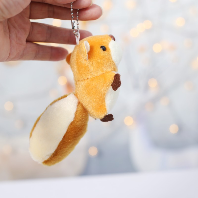 Picture of Net red new cute doll big tail squirrel small pendant doll plush toy keychain doll wholesale