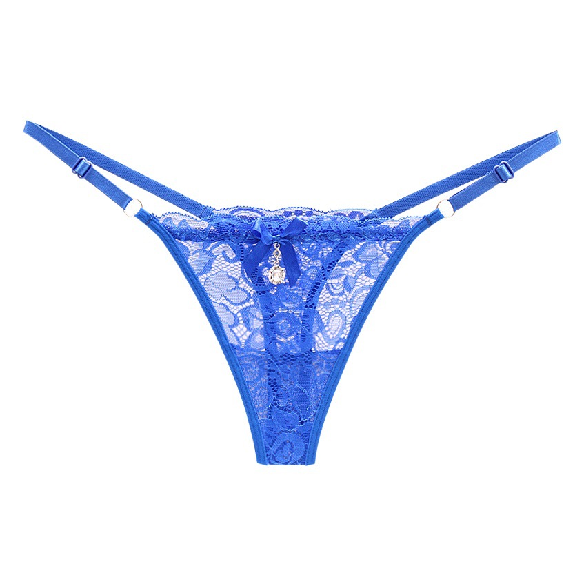 Sexy Japanese Style Transparent Lace G-string Women's Adjustable Waist Edge Transparent Mesh Cotton Traceless T-string Underwear