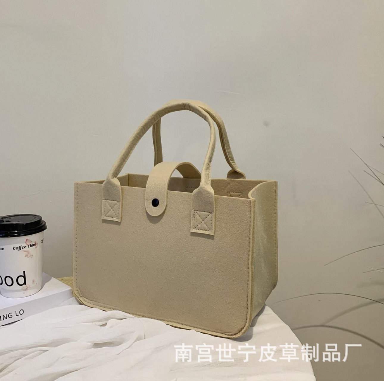 Manufacturer Supplies Portable Felt Bag, Solid Color Nude Bag, No Accessories, Mommy Bag, Hand Bag, Large Capacity Felt Handbag
