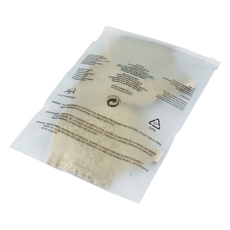 temu zipper bag warning words frosted bag clothing packaging bag clothes swimwear underwear plastic pe bag self-sealing bag