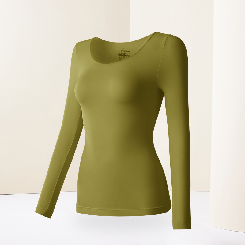 Picture of Hyaluronic acid skin care clothing ultra-thin 3 seconds quick-heating thermal underwear suit Seamless Seamless bottoming shirt high elastic mask clothing