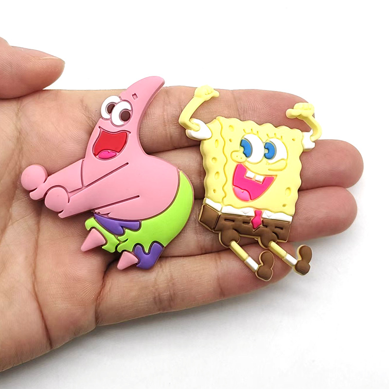 Picture of 10-Piece Set of Cute Spongebob Cartoon Clogs Shoe Charms DIY Shoe Accessories Decorative Buckles