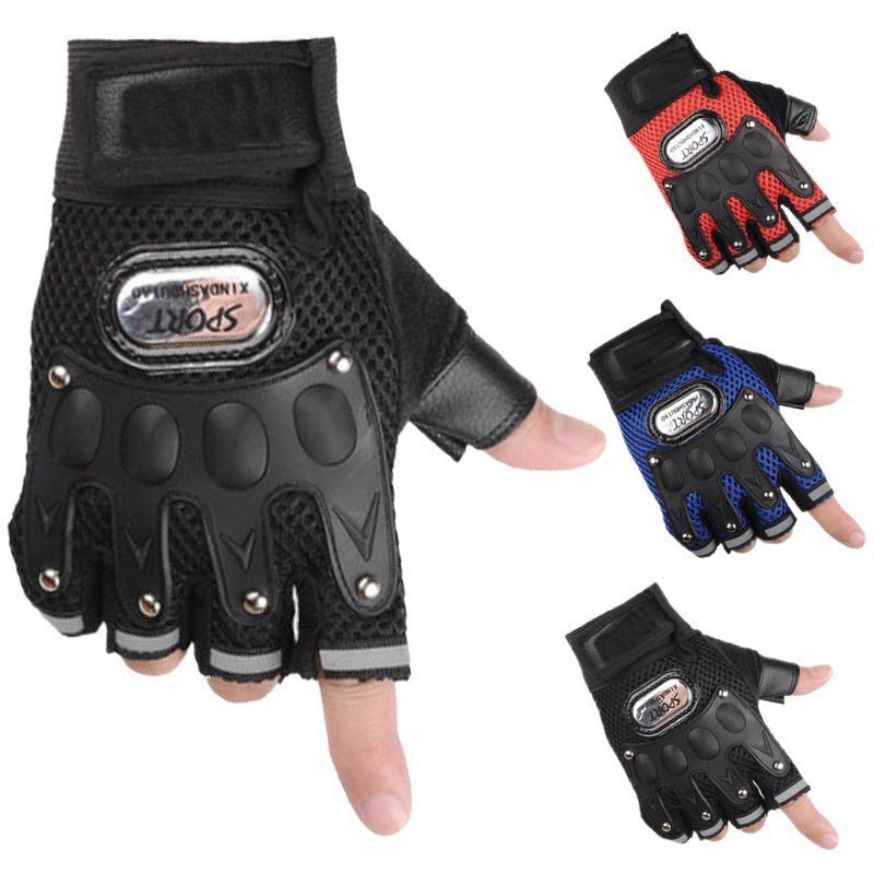 Half-Finger Gloves for Men and Women, Cycling, Fitness, Finger Leakage, Tactical Special Forces Mountaineering, Outdoor Mesh, Non-Slip and Wear-Resistant