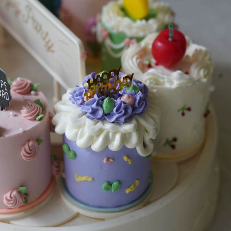 Picture of Rotary dessert birthday driver automatic rotating dessert machine rotary dessert machine cake display stand birthday party decoration