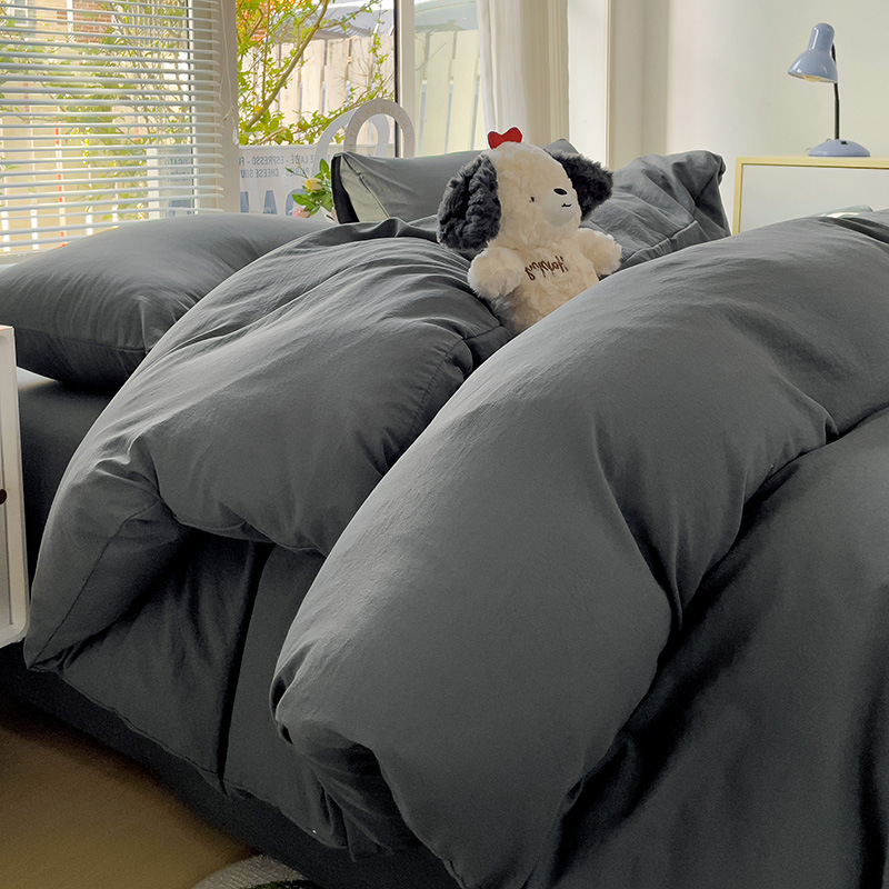 Picture of 2025 New Four-Season Universal Student Dormitory Three-Piece Bed Set Bed Bed Sheets Quilt Cover Nantong Home Textiles