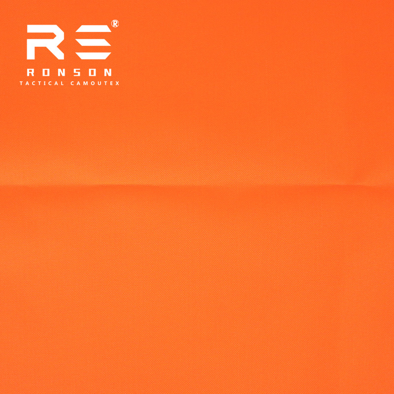 Picture of Rongsheng in stock Fluorescent Orange Orange 1000D Polyester Vacated Silk Fabric Wear-resistant High Strength Waterproof PU Oxford Fabric