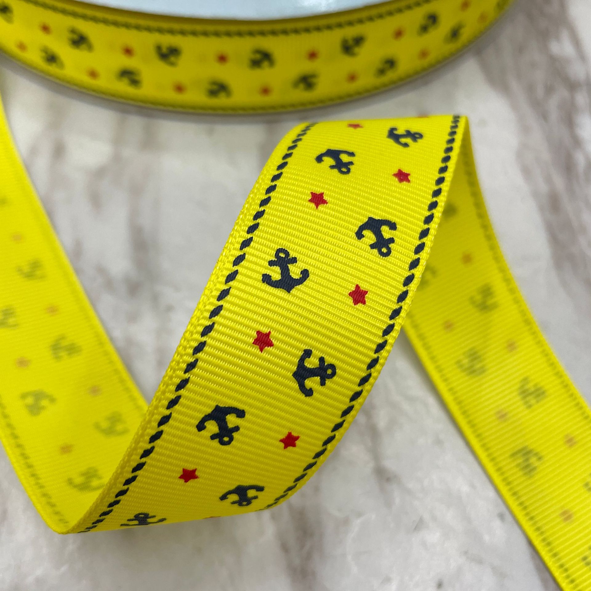 Picture of Ribbon manufacturers bow ribbon British wind Navy wind sea anchor rib printing belt wholesale