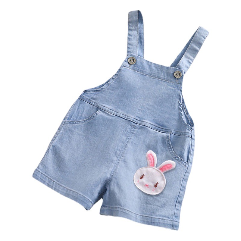 Hot Selling Children's Wear 2022 Summer Children's Strap Shorts 0-3 Years Old Baby Korean Loose Denim Strap Shorts