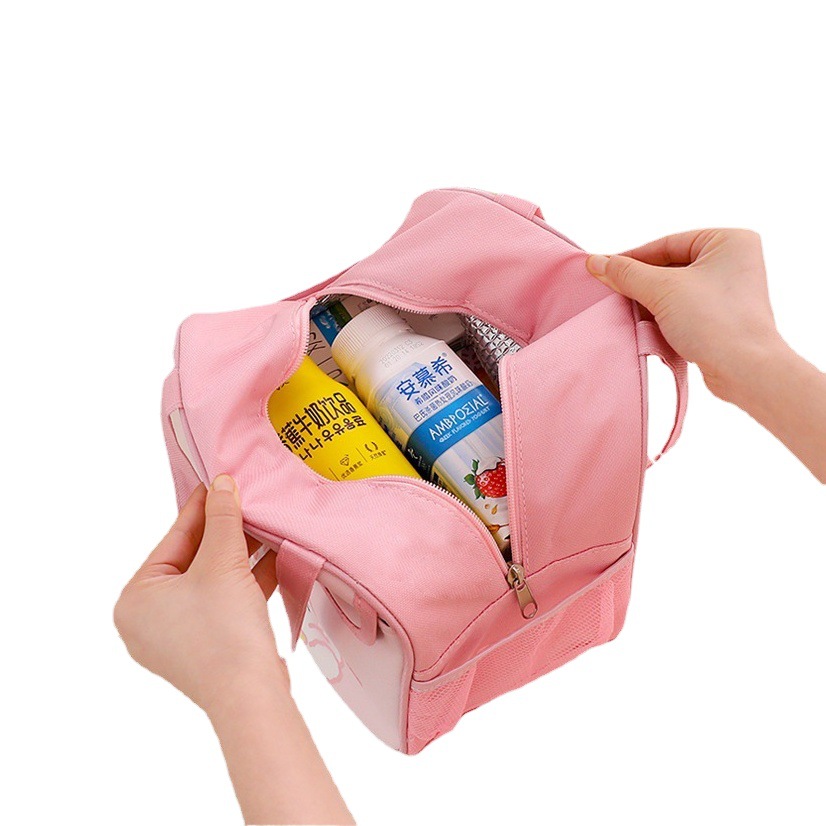 Student thermal insulation lunch bag storage bag large capacity portable lunch box bag thickened aluminum foil film meal bag