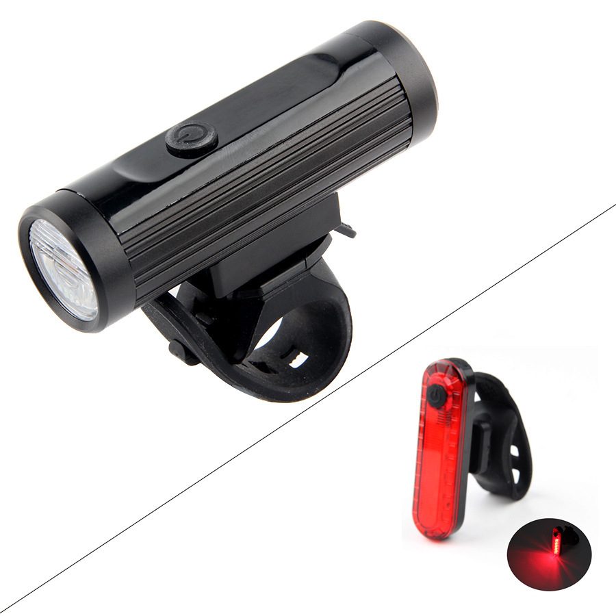 Bicycle lights night riding strong flashlight USB rechargeable headlights rainproof mountain bike riding equipment