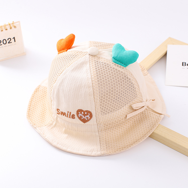 Picture of Baby Fisherman Hat Spring & Fall Thin Adjustable Baby Girl Hat Spring and Summer Princess Cute Boy Sun Hat
