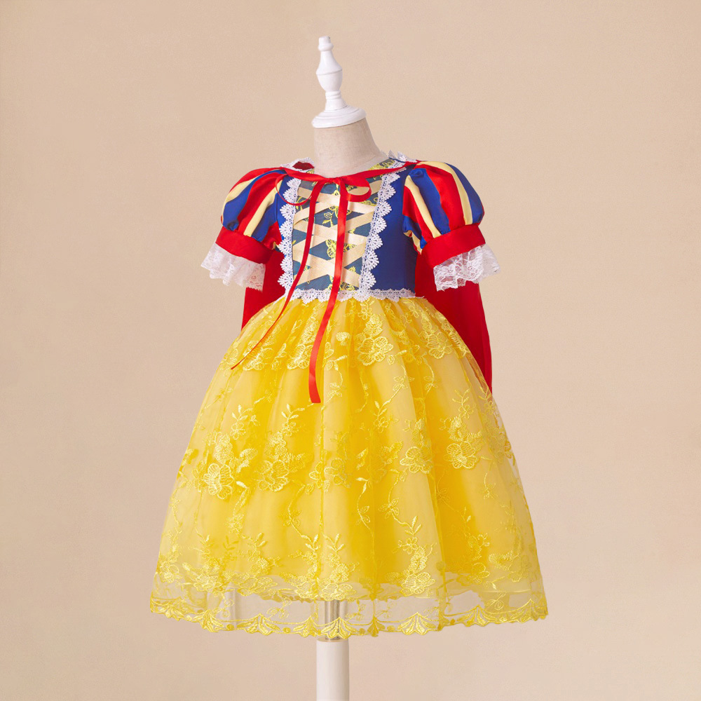 Picture of 2025Ebay Amazon's New Fluffy Dress Snow White Theme Cake Dress Long Skirt Children's Long Skirt Dress