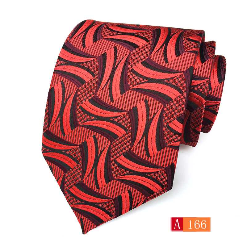Picture of Source manufacturers polyester jacquard material men's tie big flower spike fashion tie in stock wholesale