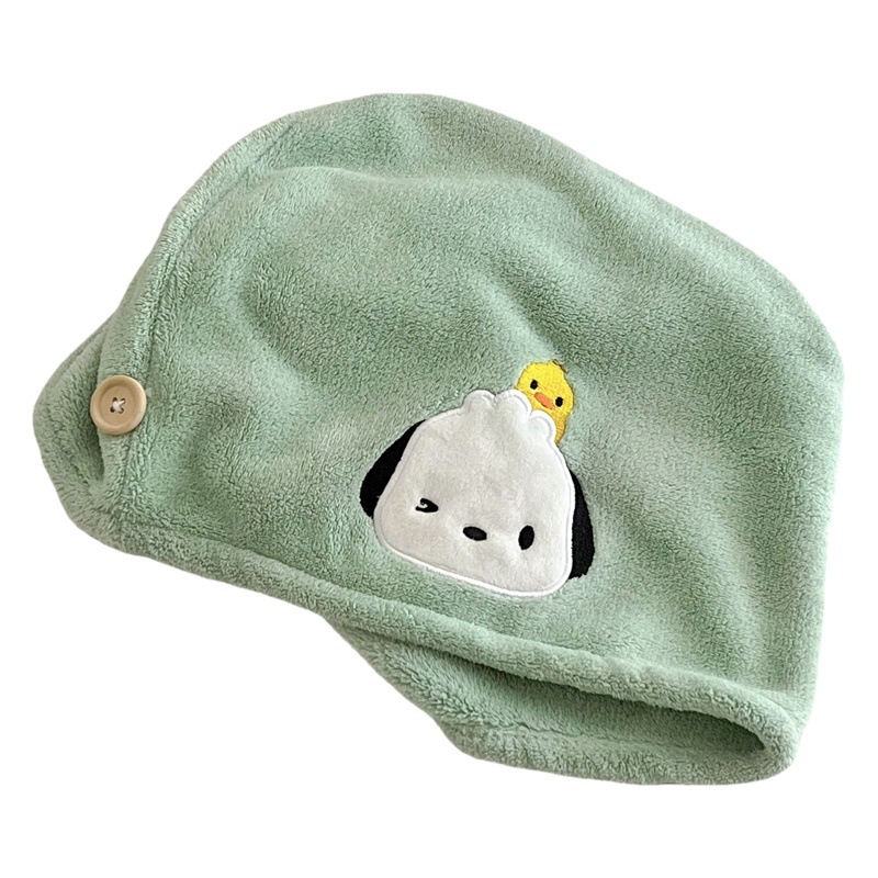 Pacha dog hair drying hat cute cartoon ins student dormitory absorbent quick-drying headscarf coral velvet towel shower cap