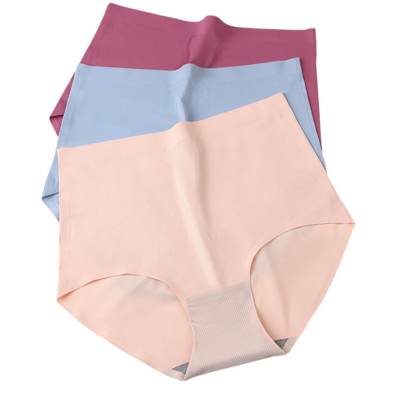 Mom's Hip Pants One-piece Loose High-elastic Triangle Panties Mesh Ice Silk Traceless High Waist Panties