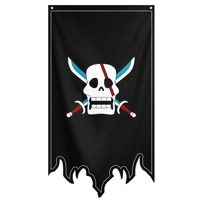 Picture of One Piece Legion Flag Pirate Flag Flag Cartoon Animation COSPLAY Decorative Flag Factory Outlet
