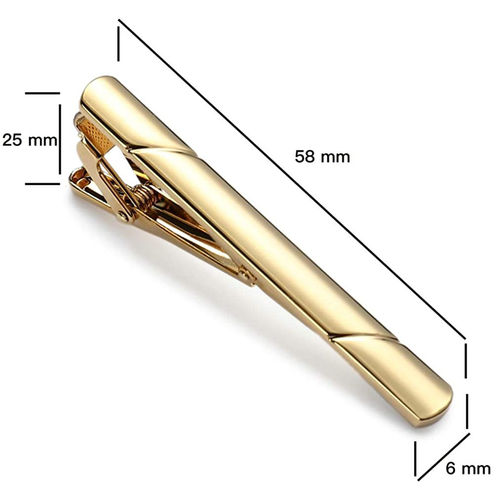 Picture of Cross-Border Temu Clothing Tie Clip, Men's Light Luxury Stainless Steel Tie Clip, Diagonal Pattern, Smooth Surface, High-End Tie Clip