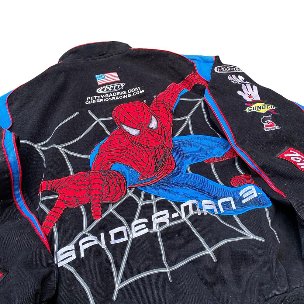 Picture of European and American 2023 autumn and winter new cross-border jacket Amazon sports spider print casual long-sleeved motorcycle style jacket