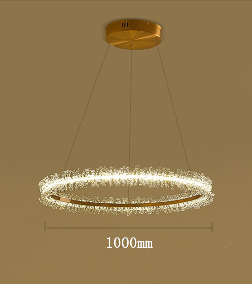 Picture of Crystal Chandelier Living Room Main Light High-End Accessible Luxury Simple Modern Ring Restaurant Lighting Zhongshan Chandelier