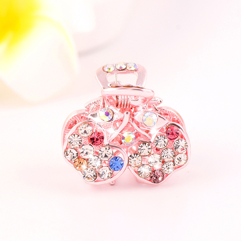 Picture of New small size Grab Clip Hair Clip Hair Clip Adult Bangs Hair Clip Children Top Clip Electroplated Rhinestone Elegant Hair Accessories Headdress