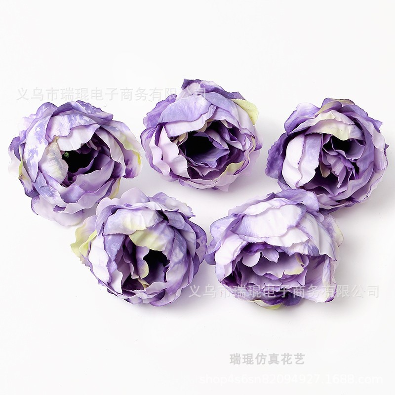 Picture of Purple artificial flower artificial flower silk flower diy handmade wreath headdress hair accessories wedding set