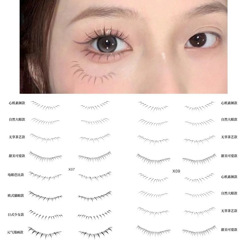 Picture of Lower eyelash tattoo stickers vigorous cartoon Japanese girl sweet cute innocent one-piece lower eyelash stickers