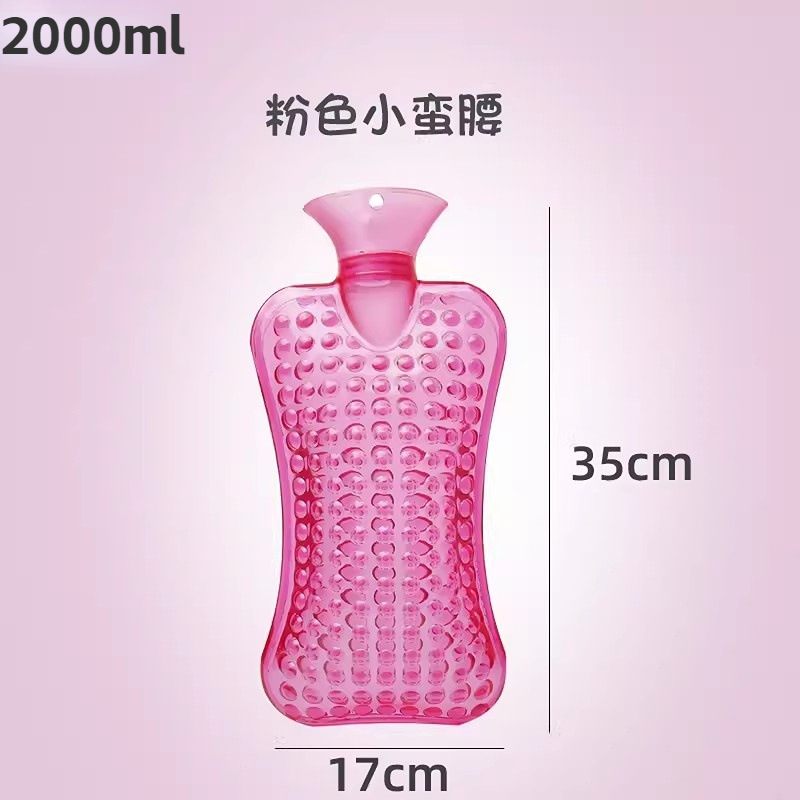 Picture of Hot water bag water injection women's hot compress belly warming water bag portable irrigation hand warmer flushing small size warm handbag cute