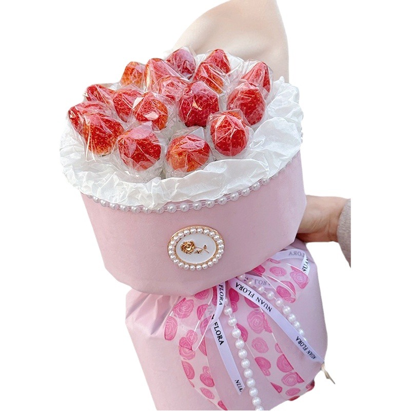 Valentine's Day new silk flannel flower wrapping paper Chanel style bouquet wrapping paper handmade DIY material waterproof paper
