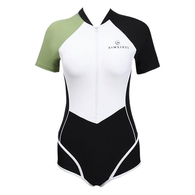 Korean style swimsuit women's summer conservative high-grade one-piece swimsuit 2023 new professional boxer swimsuit