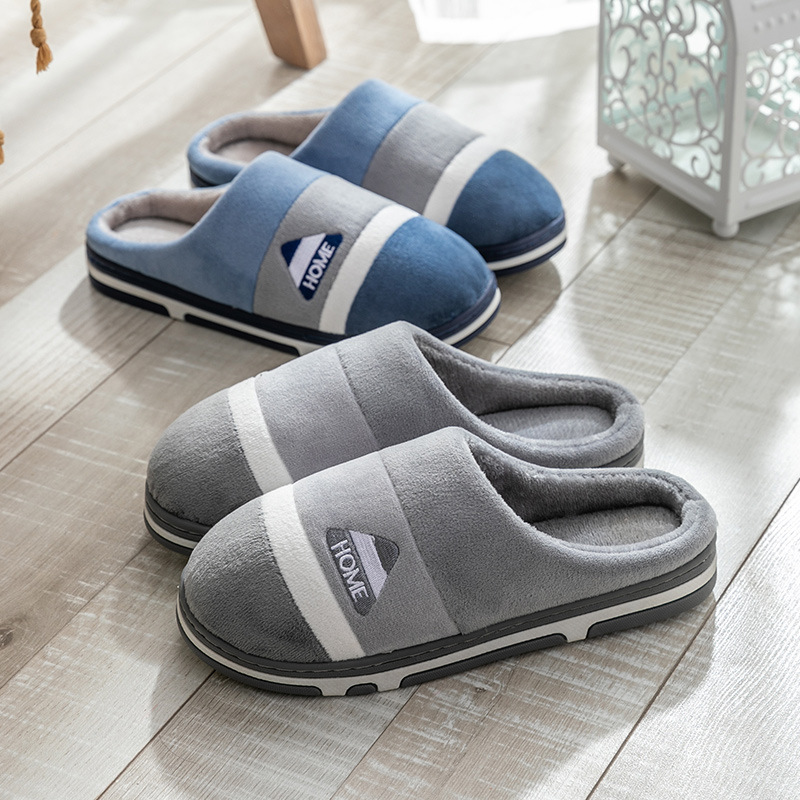 Cixi Cotton Slippers Spring and Autumn Men's Winter Home Indoor Non-slip Home Warm Couple Winter Fur Plush Women