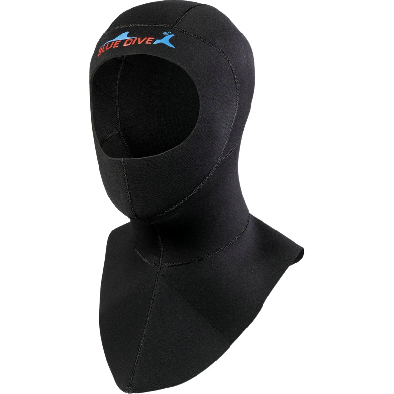 Diving Cap 3mm Thickened Warm Underwater Cold-proof Swimming Scuba Men's Winter Swimming Women's Super Elastic Thickened Snorkeling Head with Shoulder