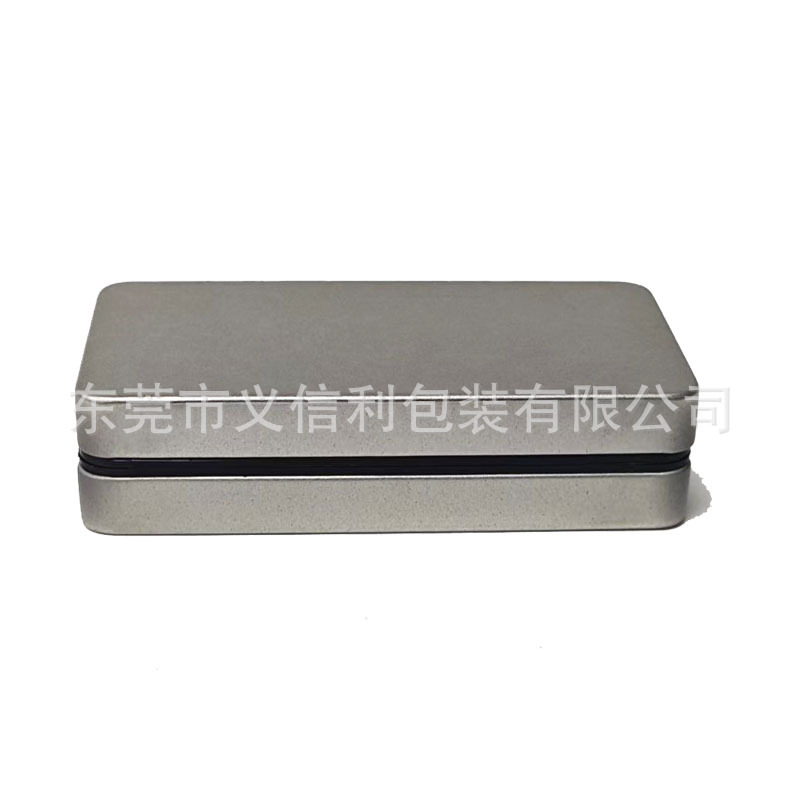 Tinplate Box Rectangular Plate Biscuit Packaging Box Tinplate Box Candy Solid Color Tin Box Empty Box