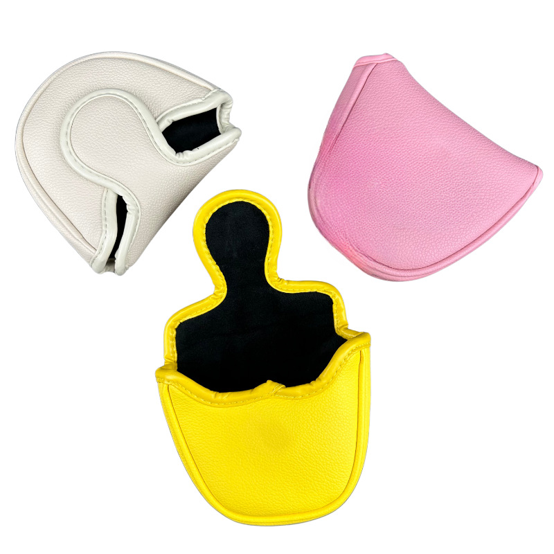 Golf Putter Head Cover Magnet Closed Single Buckle Semi-round Fish Skin Cap Cross-border Golf Products