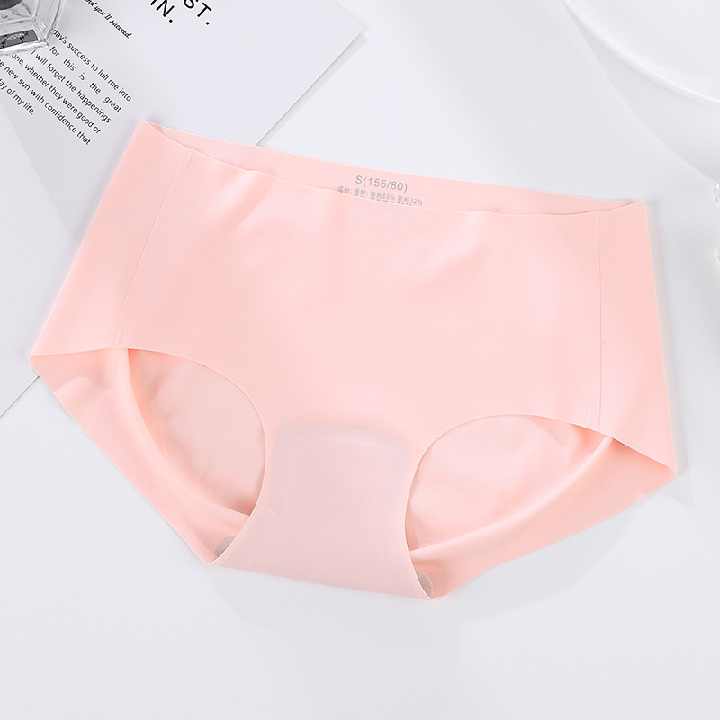 Picture of One-piece Seamless Underwear Women's Ice Silk Low-waist Briefs New Mulberry Silk Yoga Sports Underpants