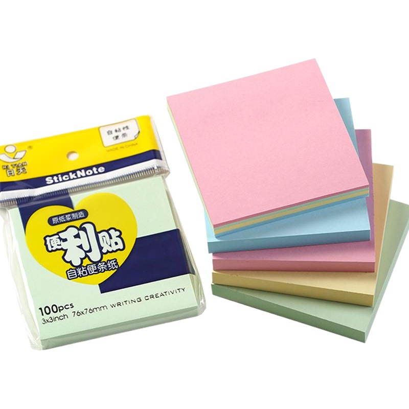 Cute Post-it Color Office Post-it Paper Tear Student Creative N Times Post-it Notes Set Message Stickers