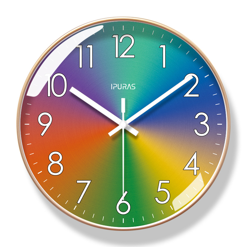 Picture of Ipla 6828 Wall Clock Living Room Clock Simple Nordic Fashion Home Clock Wall Watch Silent Seconds Sweeping Quartz Clock