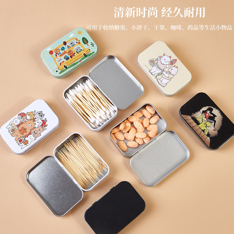 Picture of Desktop Storage Box Jewelry Small Objects Storage Box Creative Cartoon Mini Card Iron Box Hairpin Jewelry Portable Box