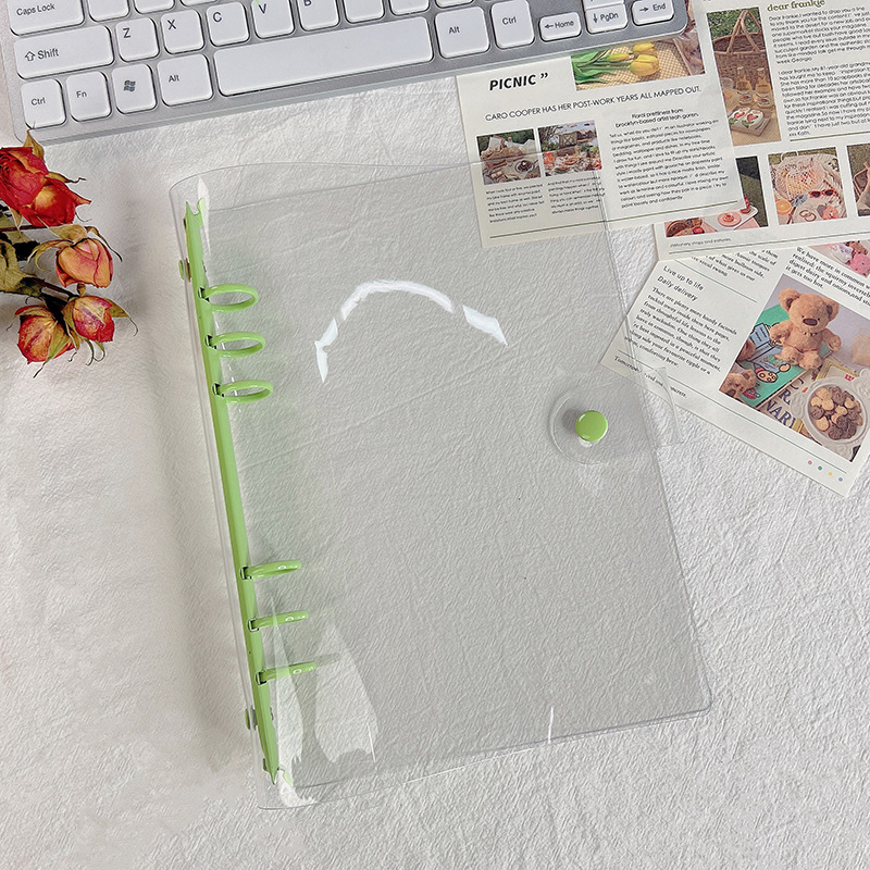 Picture of Ready-Made Pvc Transparent Binder Cover, Portable Travel Binder Set, Student Planner Notebook Binder Cover