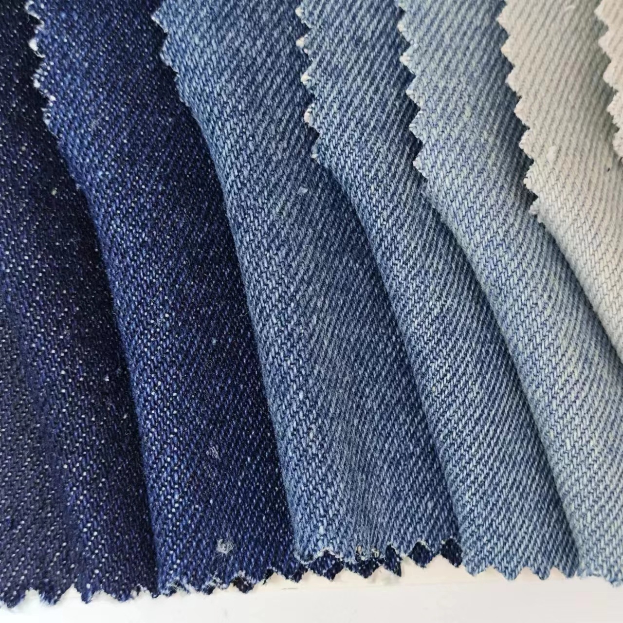 Popular 14-inch thick washed denim 7X7 coarse twill Road Denim fabric pants coat shoe material A3778