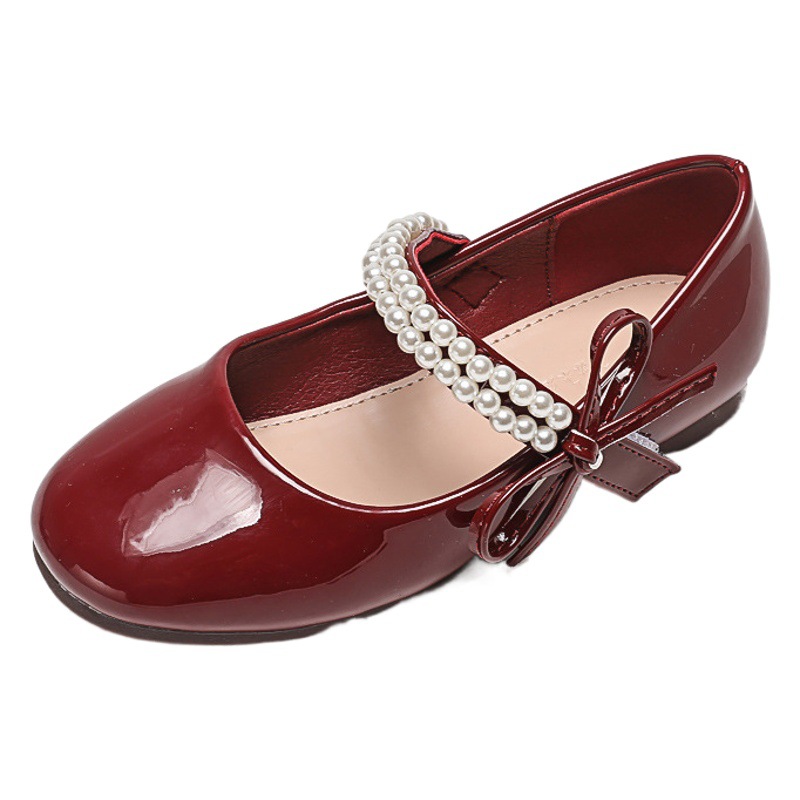 Girls Soft Soled Princess Shoes 2025 Spring Autumn Summer New Children's Leather Shoes Doudou Korean Style Baby Flat Shoes