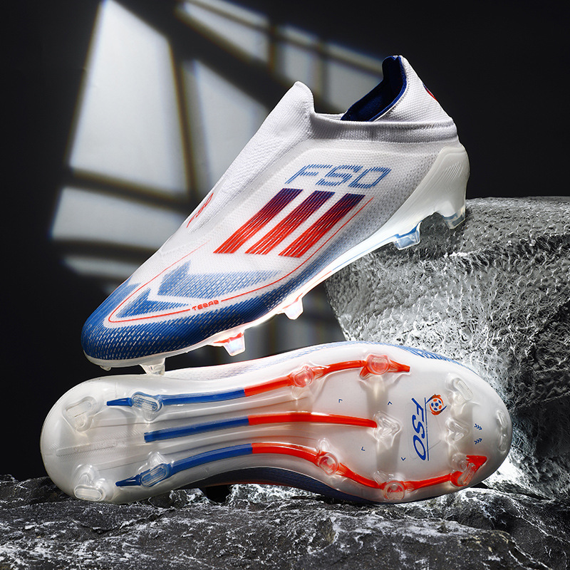 Cross-Border New Football Shoes F50 Men's and Women's Long Spikes and Broken Spikes Outdoor Sports Students' Non-Slip Professional Game Training Shoes