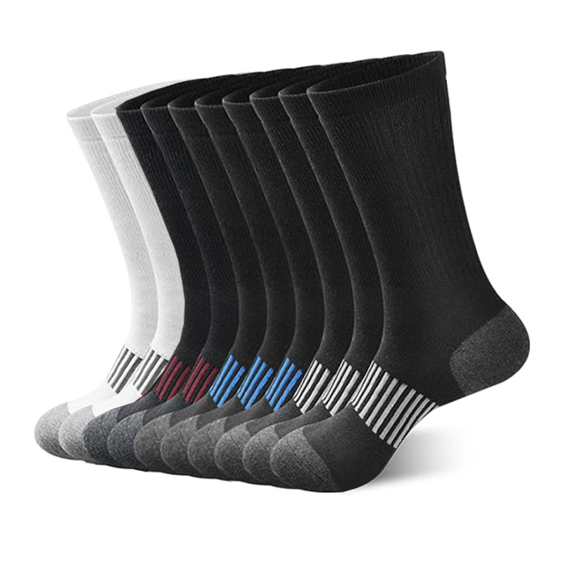 Picture of Zhuji Socks Large Size Elastic Mid-Tube Cotton Socks White Basketball Sports Socks Autumn and Winter Men's Long Socks Wholesale